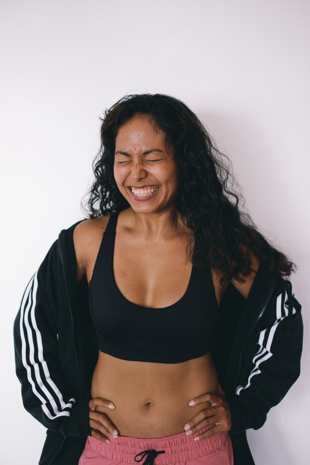 Smiling Woman in Active Wear